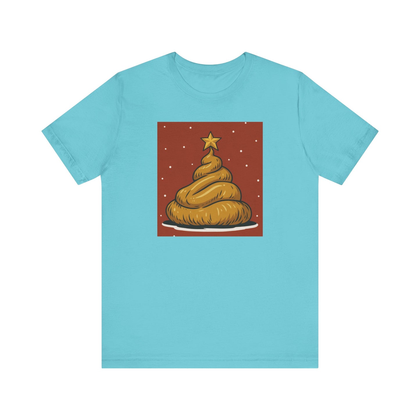 Funny Christmas Poop Tee, Unisex Short Sleeve T-Shirt, Holiday Humor Shirt, Christmas Gift, Graphic Tee, Quirky Xmas Apparel - Riff Raff Wear