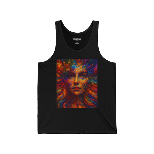 Colorful Artistic Unisex Jersey Tank - Vibrant Design for Creative Souls - Riff Raff Wear