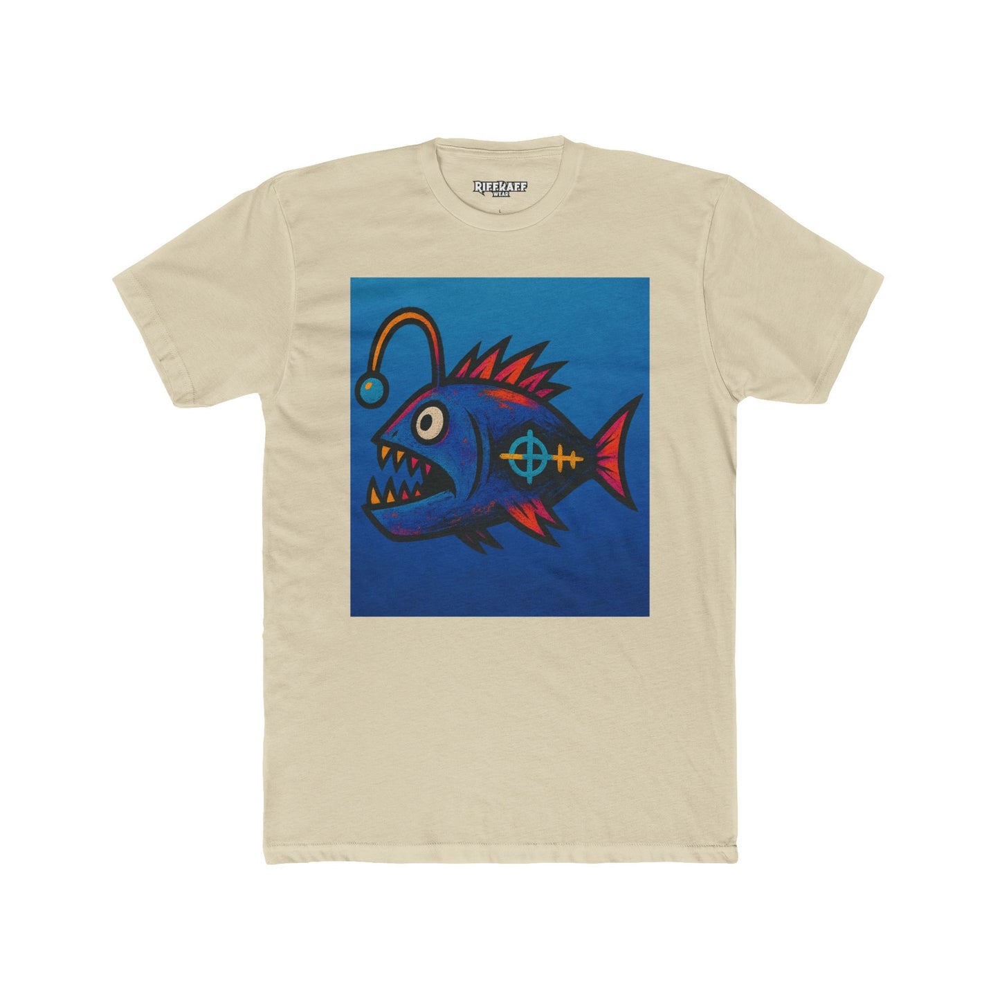 Colorful Graphic Fish Unisex Cotton Crew Tee - Fun and Quirky Art - Riff Raff Wear