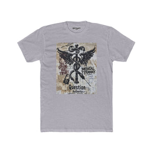 Unisex Cotton Crew Tee - Question Authority Free Thinkers Political Art - Riff Raff Wear