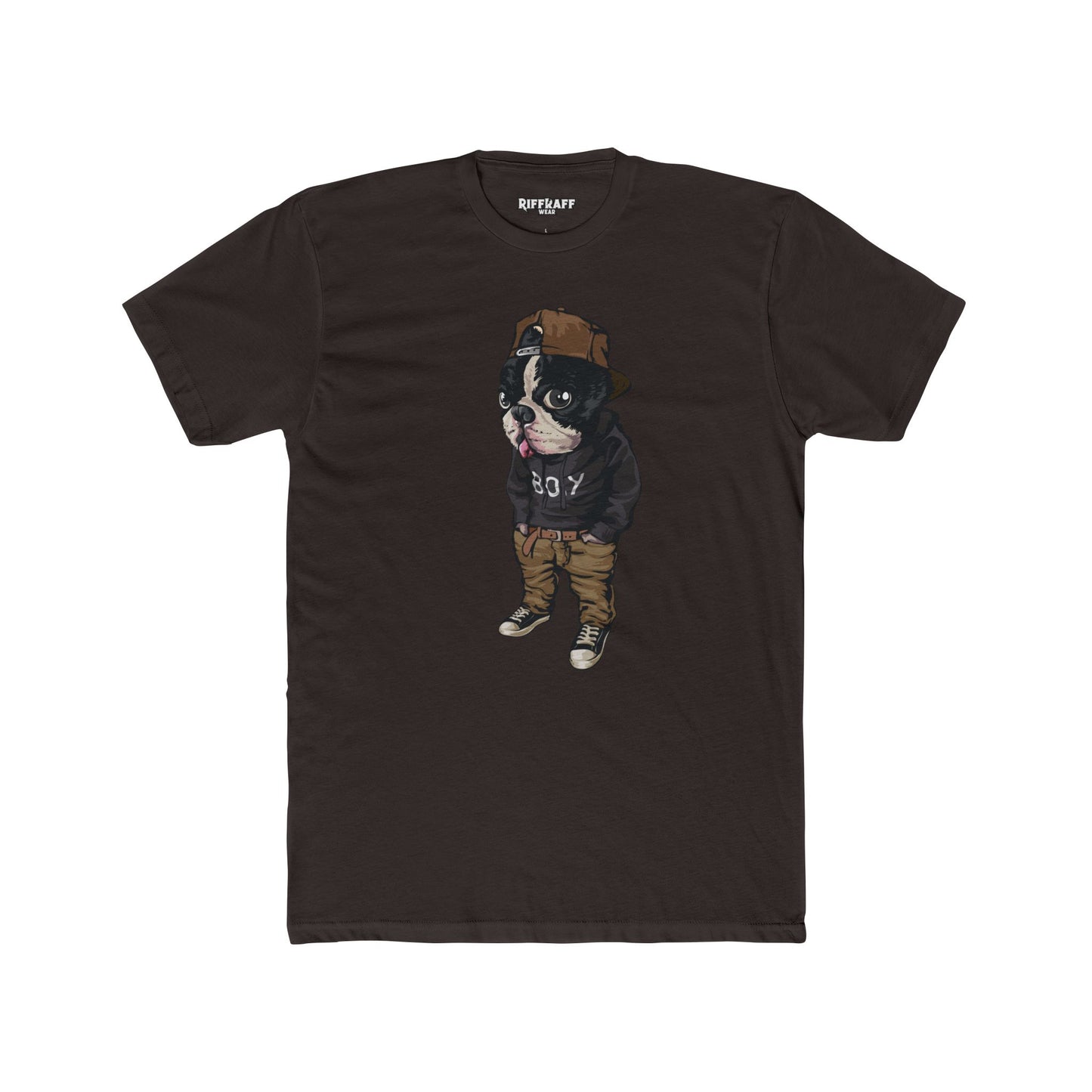 PetNique - Cool Dog Graphic Unisex Cotton Crew Tee - Casual Pet Lover Shirt - Riff Raff Wear