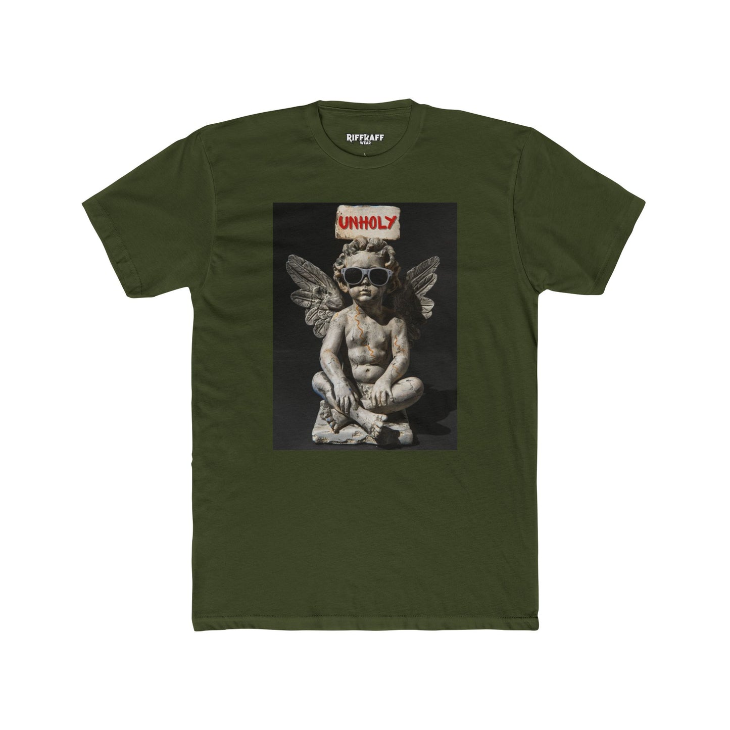Unisex Cotton Crew Tee - Unholy Angel Graphic Tee for Bold Souls _Riff Raff Wear