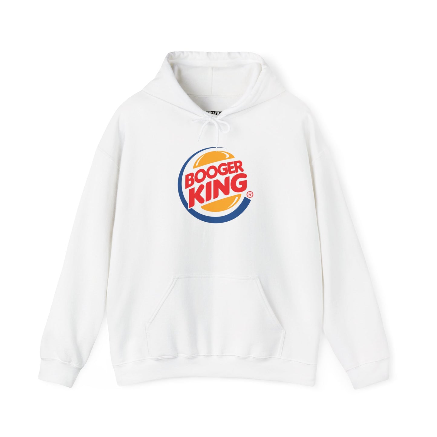 Parody Logo Series "Booger King" Graphic - Funny Unisex Heavy Blend™ Hooded Sweatshirt - Riff Raff Wear