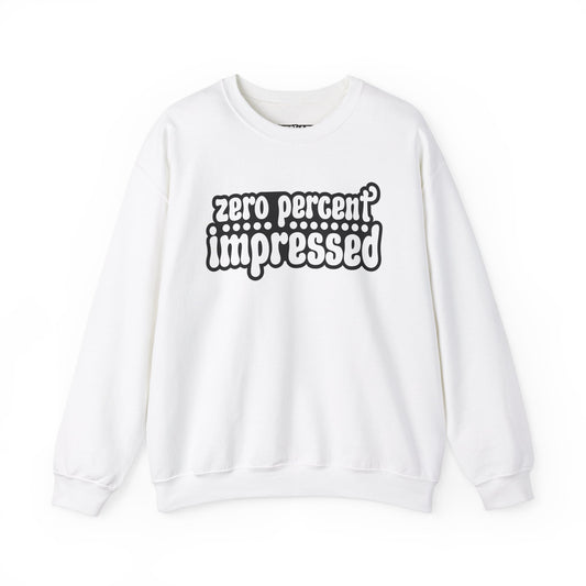 Unisex Heavy Blend™ Crewneck Sweatshirt - "Zero Percent Impressed" - Riff Raff Wear