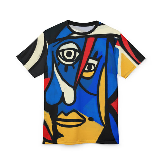 Artistic Unisex Cut & Sew Tee - Colorful Abstract Design for Creative Souls - Riff Raff Wear
