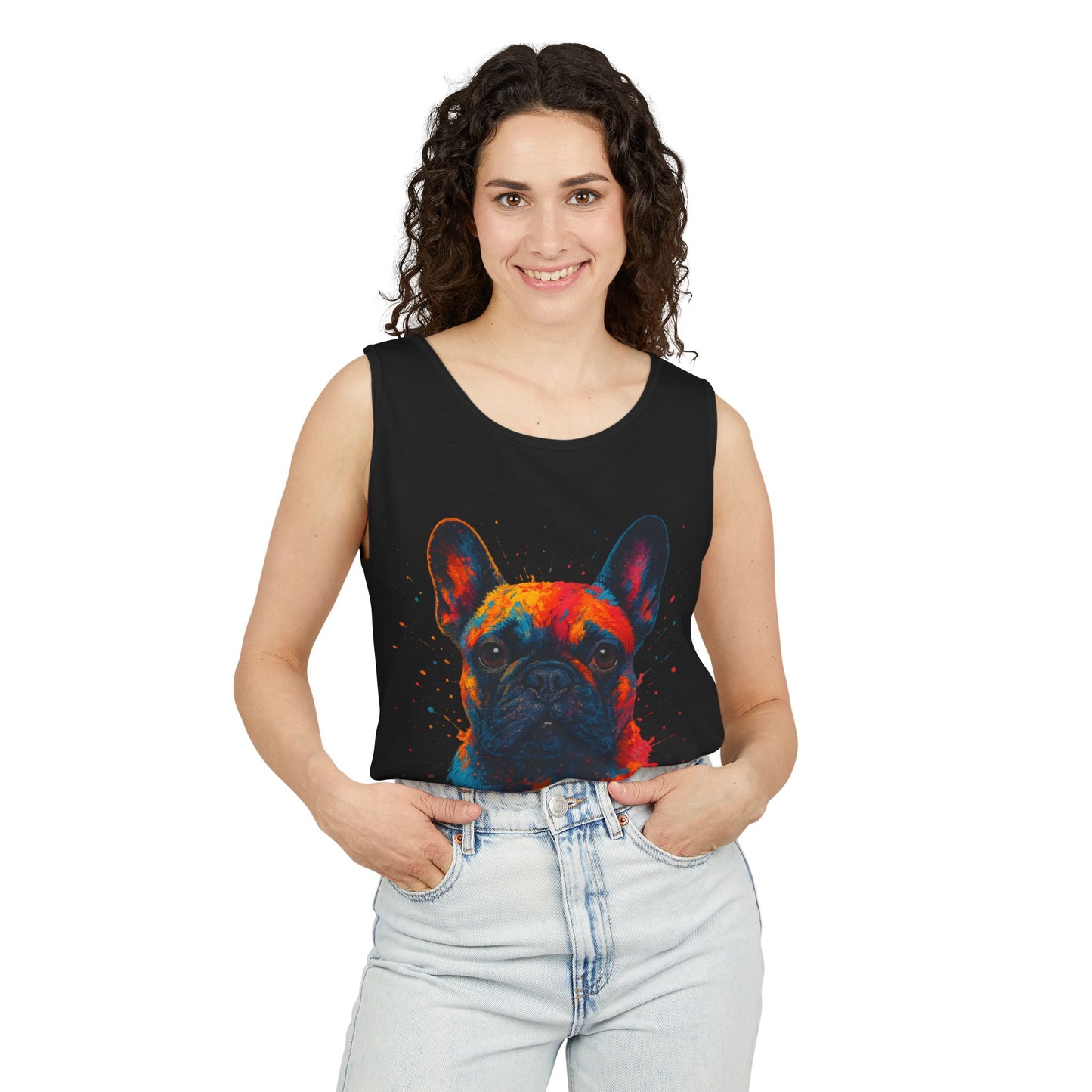 Vibrant French Bulldog Tank Top for Pet Lovers - Riff Raff Wear