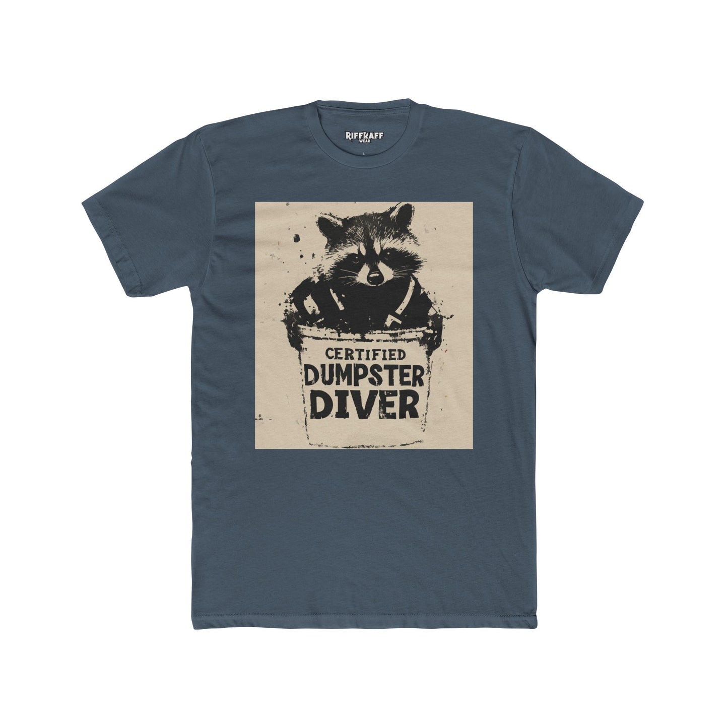Certified Dumpster Diver Unisex Crew Tee, Funny Animal Shirt, Eco-Friendly Gift - Riff Raff Wear