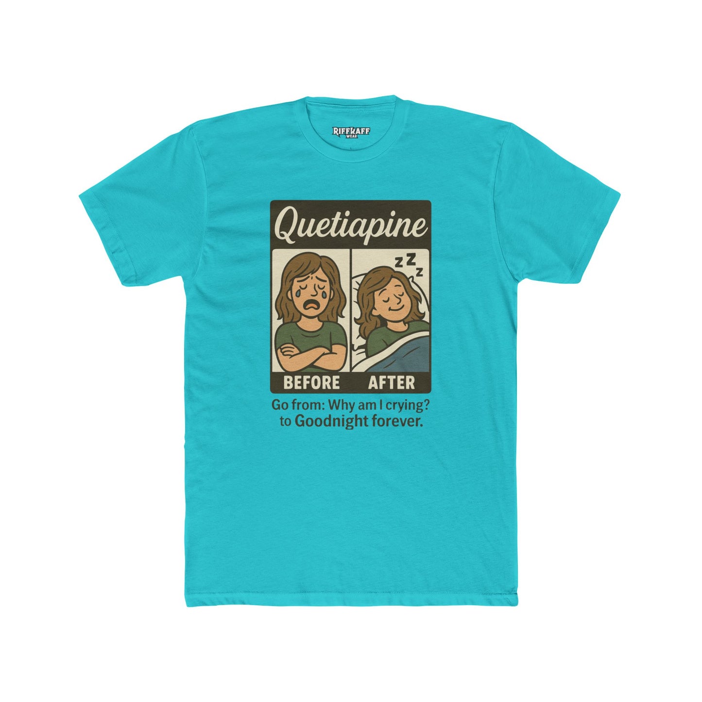 Quetiapine Unisex Cotton Crew Tee – Mental Health Awareness Shirt - OverRX - Riff Raff Wear