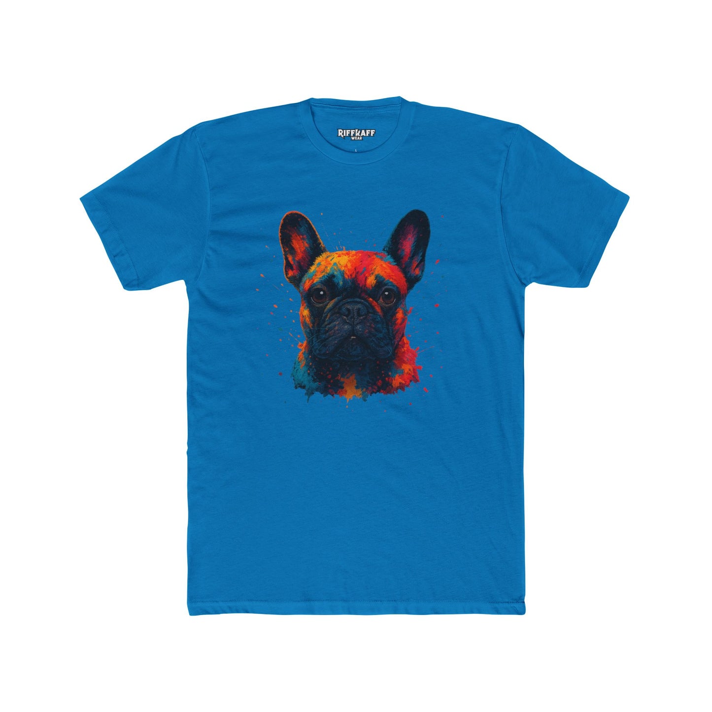 Colorful French Bulldog Unisex Cotton Crew Tee - Riff Raff Wear
