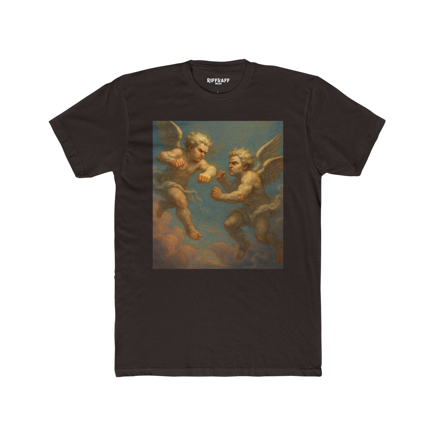 Heavenly Duel Unisex Cotton Crew Tee - Art Inspired Design - Riff Raff Wear