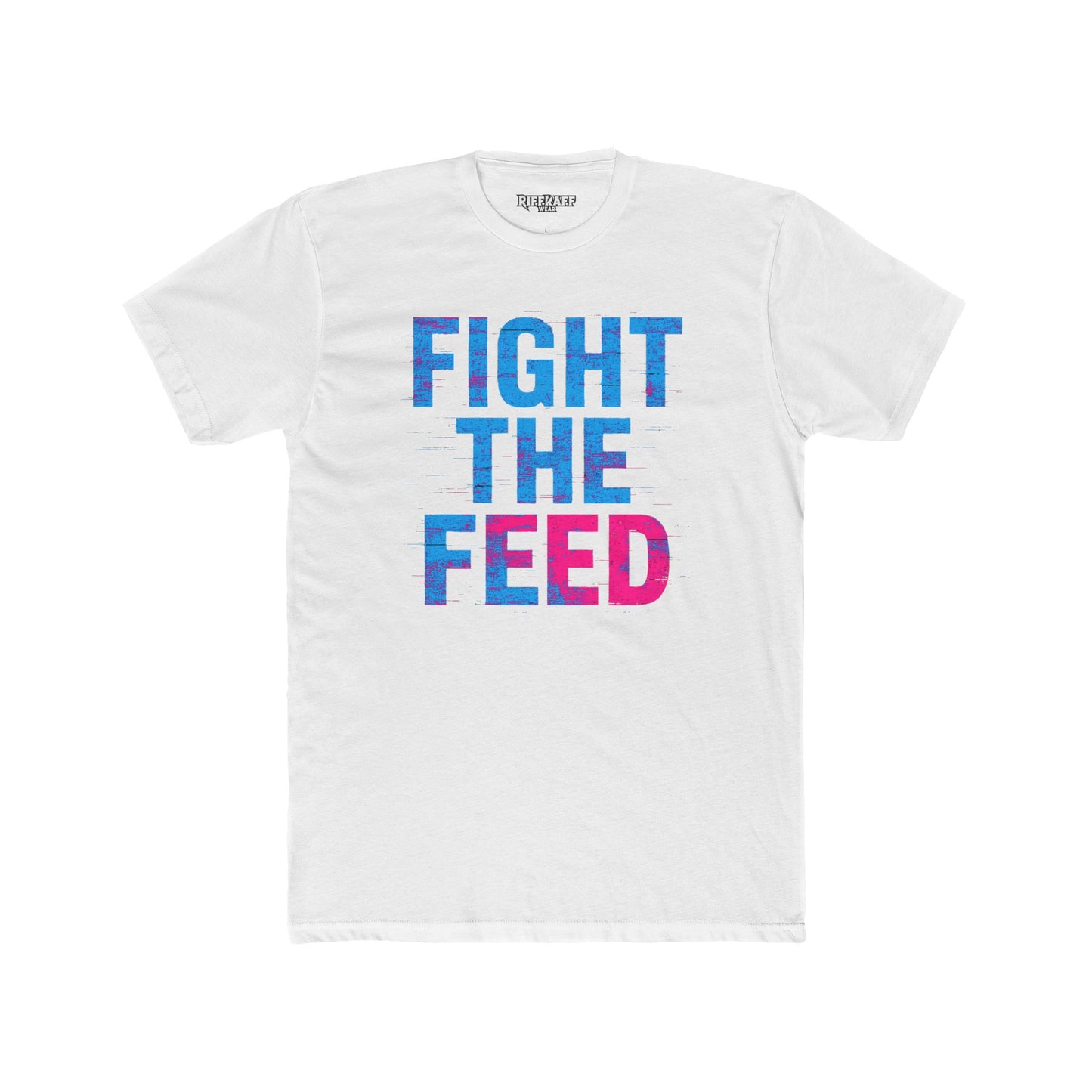 Unisex Cotton Crew Tee - Fight the Feed Graphic T-Shirt - Riff Raff Wear