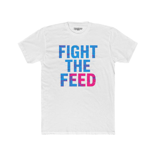 Unisex Cotton Crew Tee - Fight the Feed Graphic T-Shirt - Riff Raff Wear