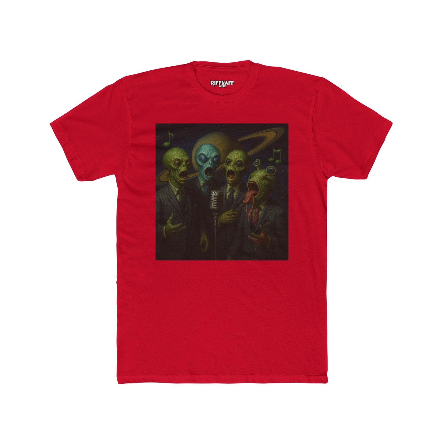 Alien Band Unisex Cotton Crew Tee - Unique Graphic T-Shirt for Music Lovers - Riff Raff Wear