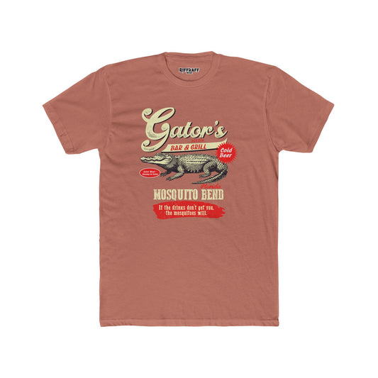 Gator's Bar & Grill Humor Tee - Unisex Cotton Crew Shirt - Riff Raff Wear