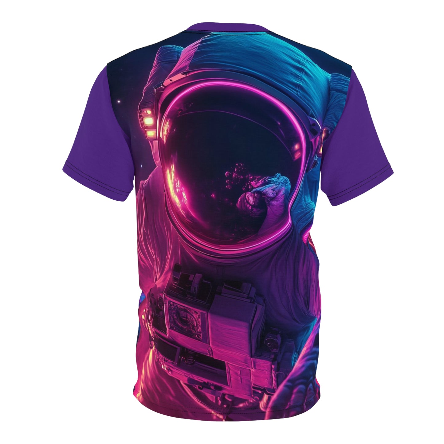 Cosmic Astronaut Unisex Cut & Sew Tee - Vibrant Space Graphic Tee for Sci-Fi Lovers - Riff Raff Wear