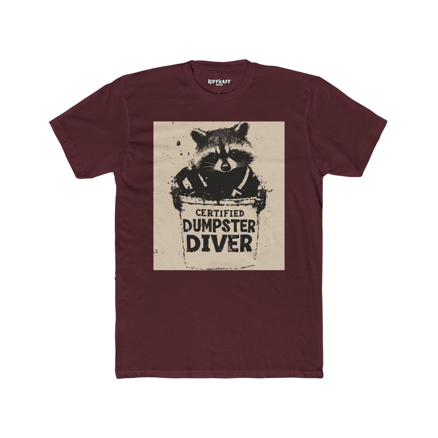 Certified Dumpster Diver Unisex Crew Tee, Funny Animal Shirt, Eco-Friendly Gift - Riff Raff Wear