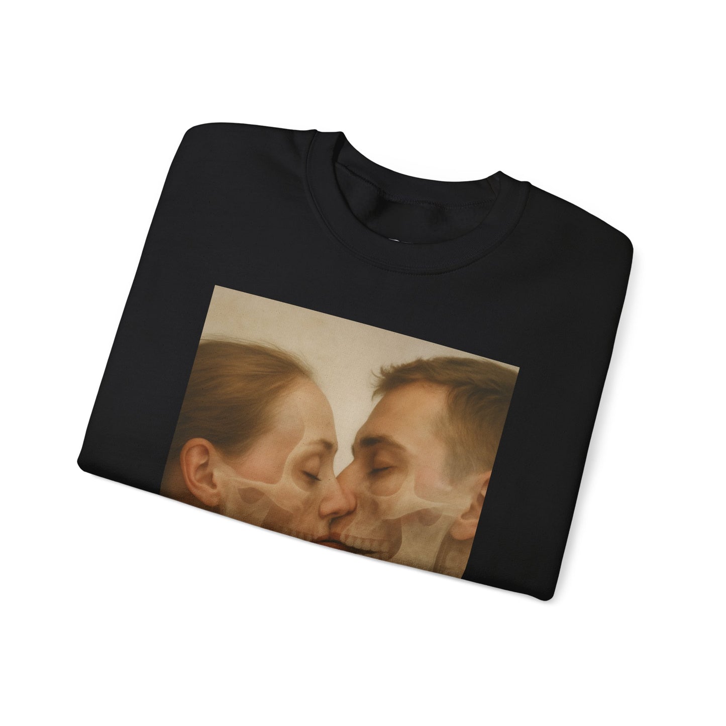 Romantic Skull Art Sweatshirt - Unisex Cozy Crewneck for Couples, Halloween, Gift Idea, Unique Sweatshirt, Trendy Layering - Riff Raff Wear