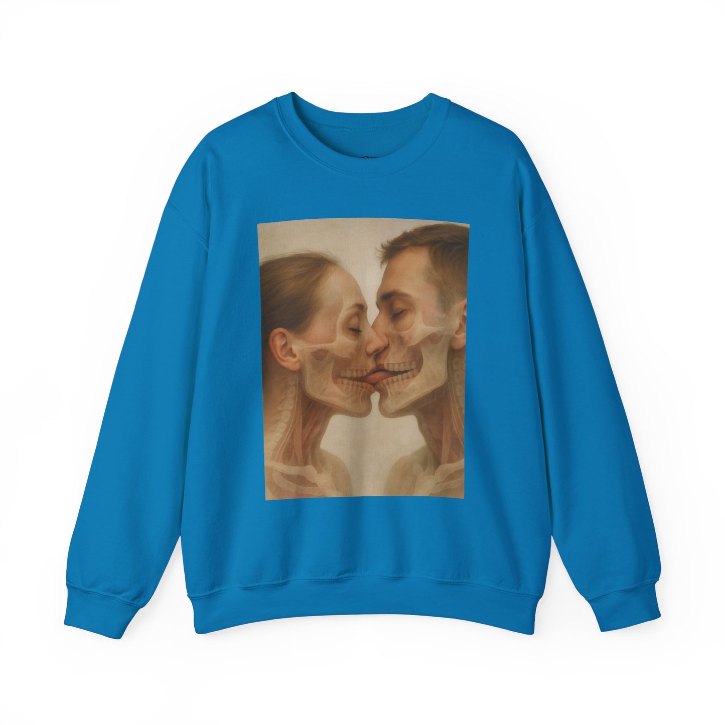 Romantic Skull Art Sweatshirt - Unisex Cozy Crewneck for Couples, Halloween, Gift Idea, Unique Sweatshirt, Trendy Layering - Riff Raff Wear