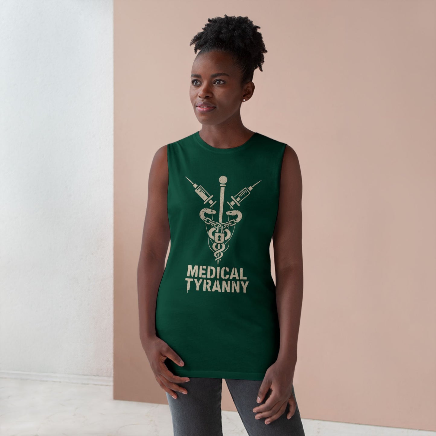Unisex Medical Tyranny Tank - Bold Statement Tee for Healthcare Awareness - Riff Raff Wear