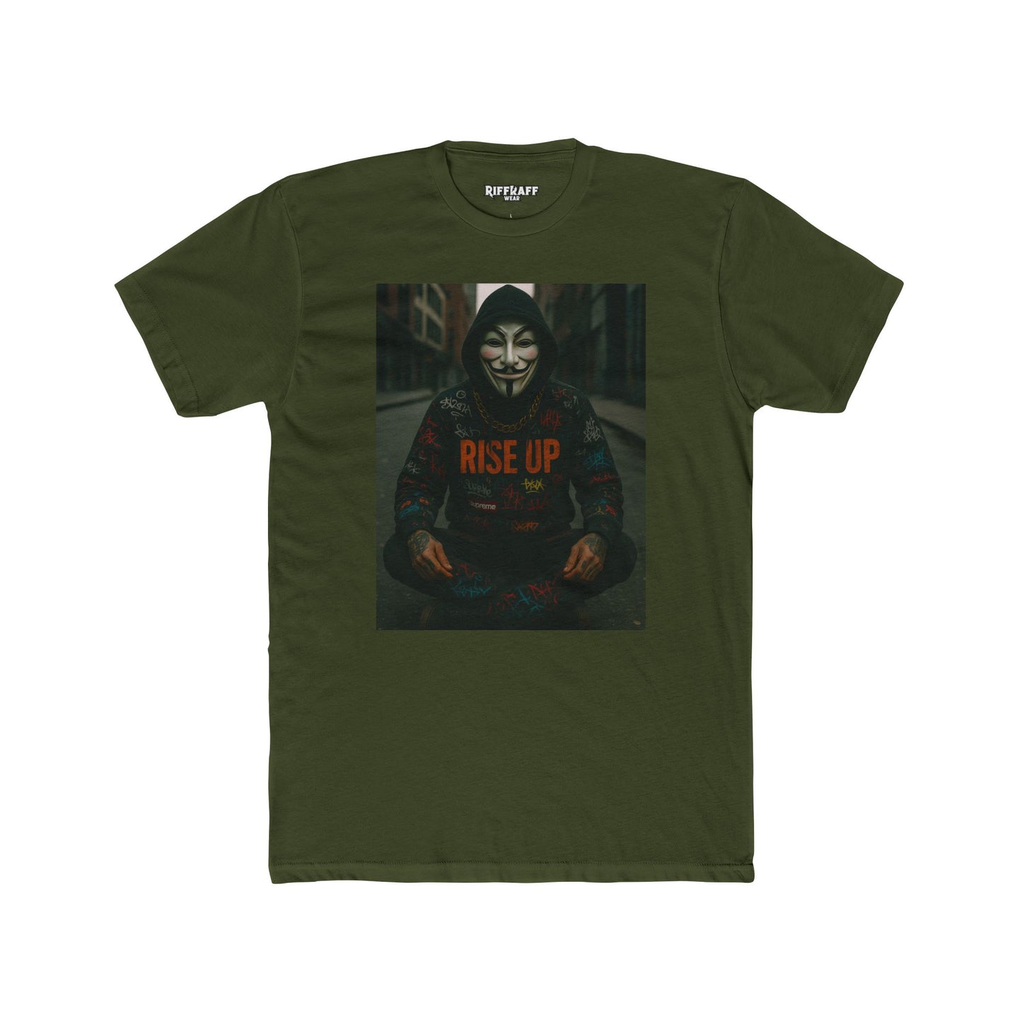 Unisex Cotton Crew Tee - Rise Up Graphic Shirt for Activism and Self-Expression - Riff Raff Wear