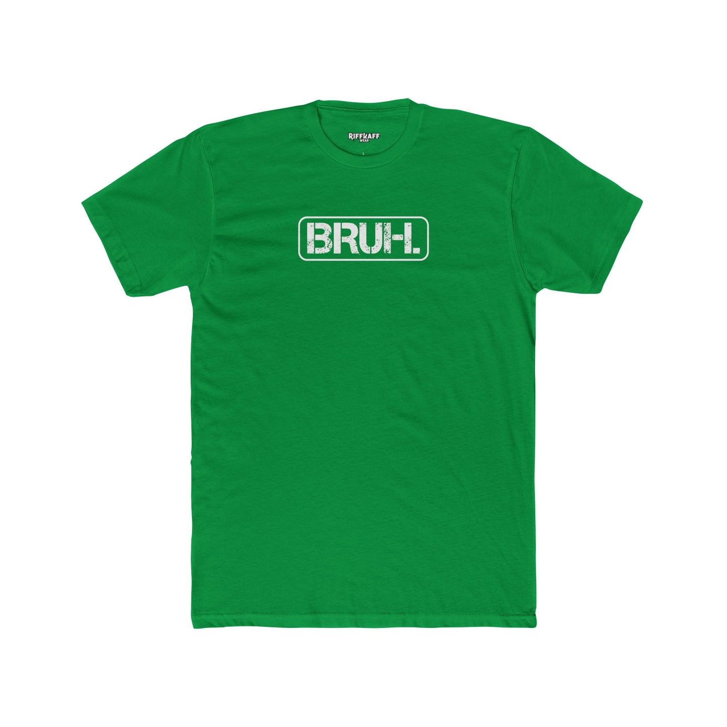 Unisex Cotton Crew Tee - Minimalist 'BRUH' Graphic T-Shirt for Casual Style - Riff Raff Wear