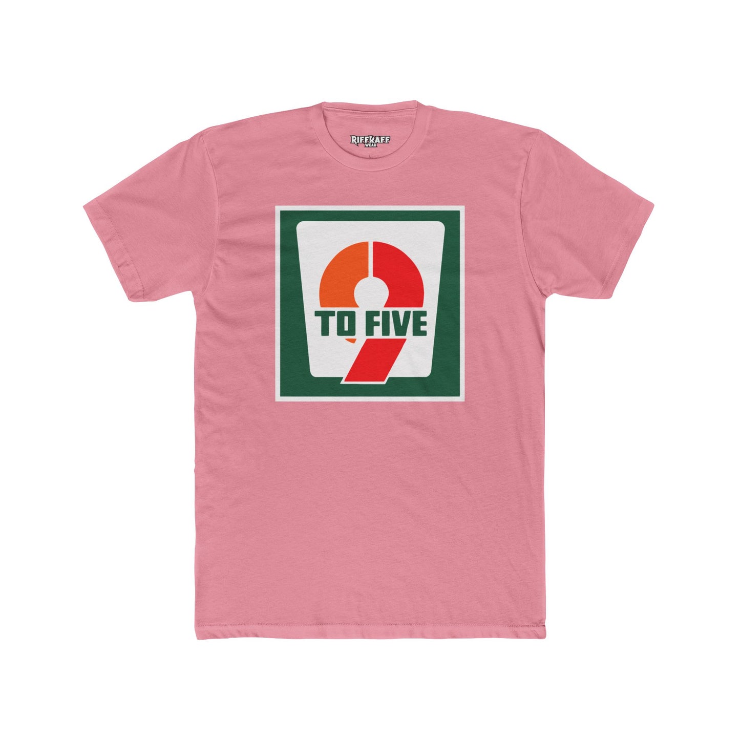 Retro 9 to Five Unisex Cotton Crew Tee - Parody Logo Series - Riff Raff Wear