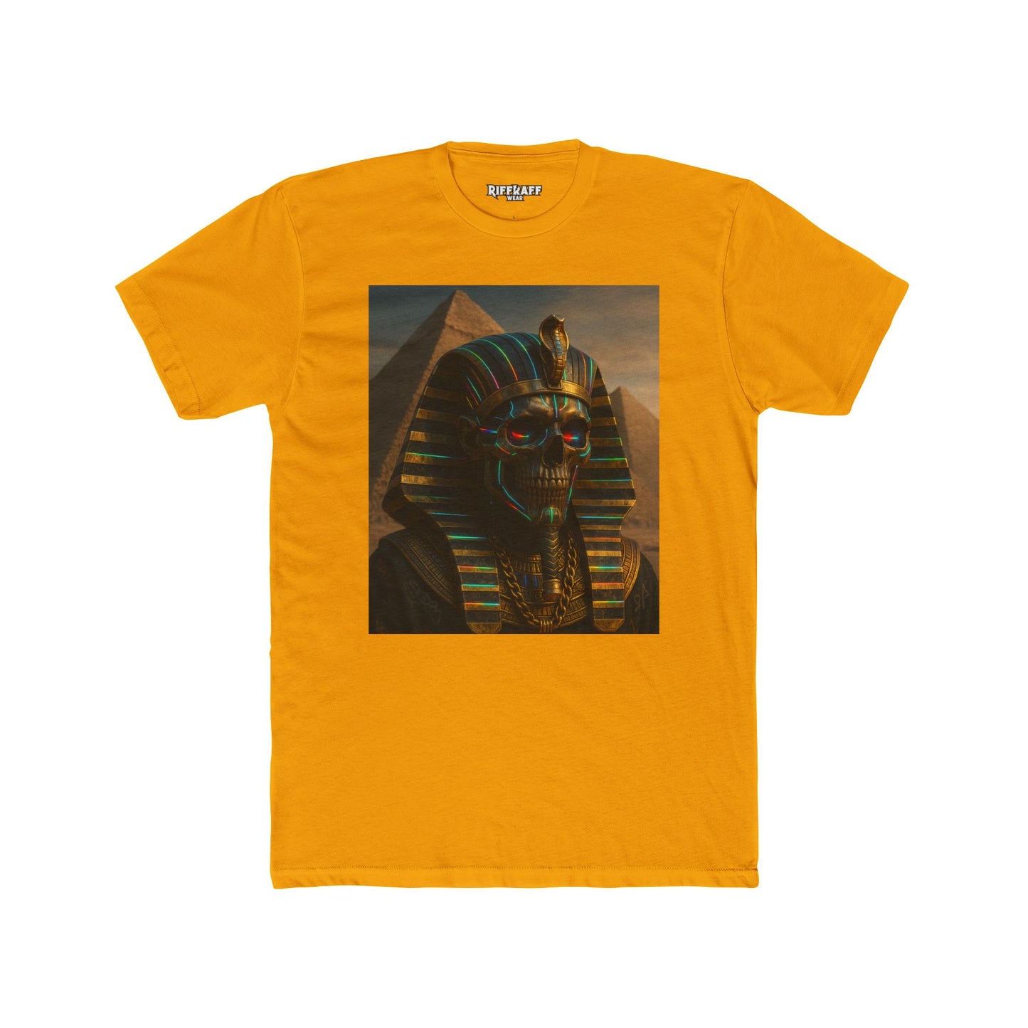 Vintage Pharaoh Graphic Tee, Unisex Cotton Crew Shirt, Egyptian Art - Riff Raff Wear