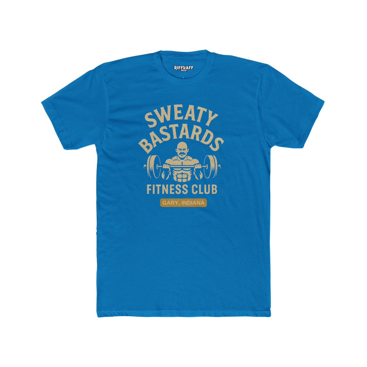 Sweaty Bastards Fitness Club Unisex Cotton Crew Tee - Fun Gym Shirt - Riff Raff Underground