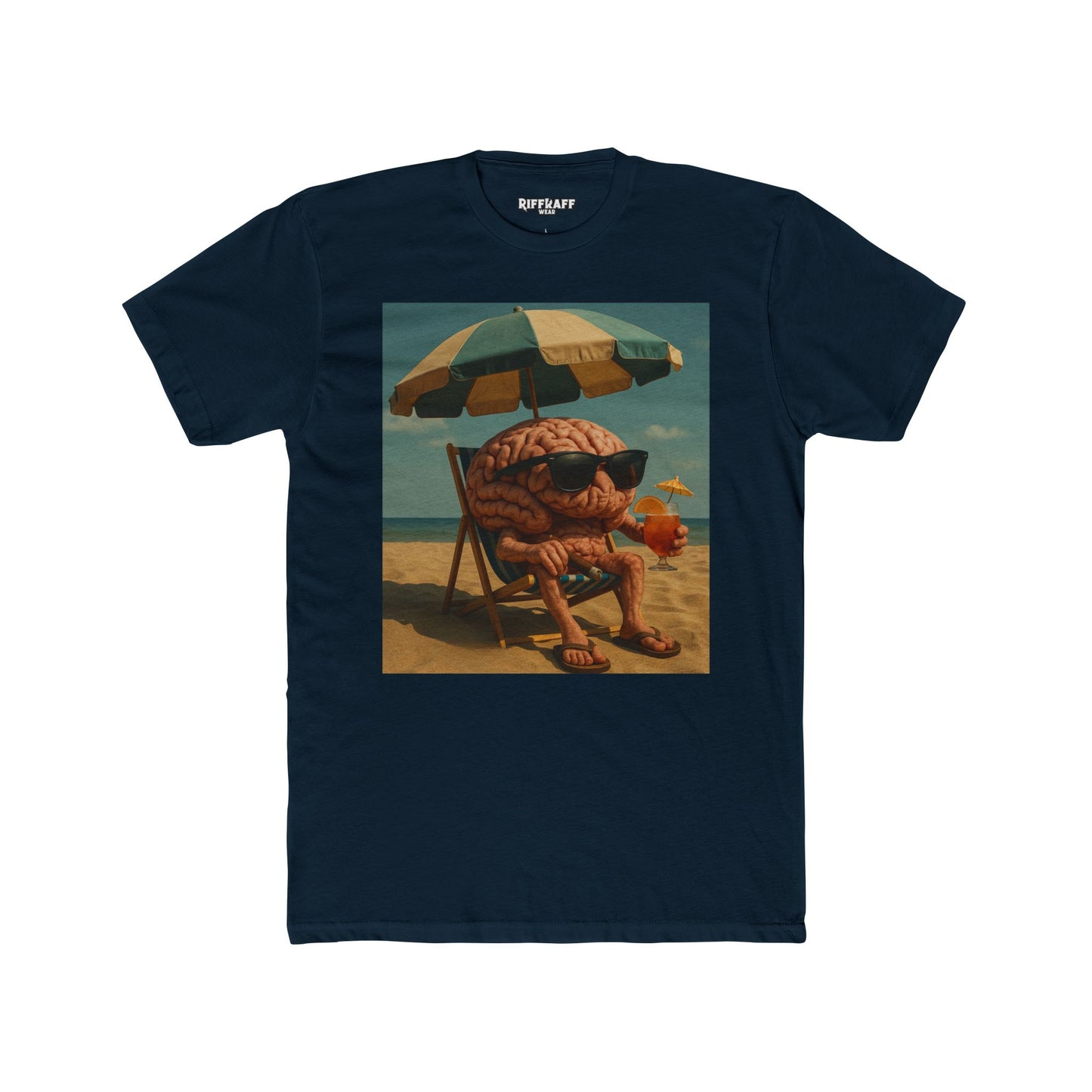 Chill Vibes Brain Art Unisex Cotton Crew Tee - Riff Raff Wear
