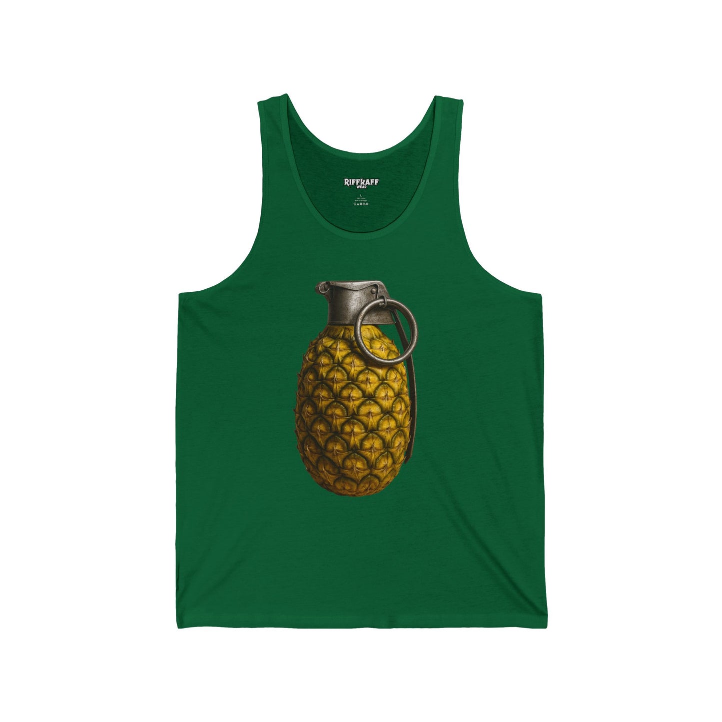 Pineapple Grenade Unisex Jersey Tank - Trendy Summer Top for Casual Wear - Riff Raff Wear
