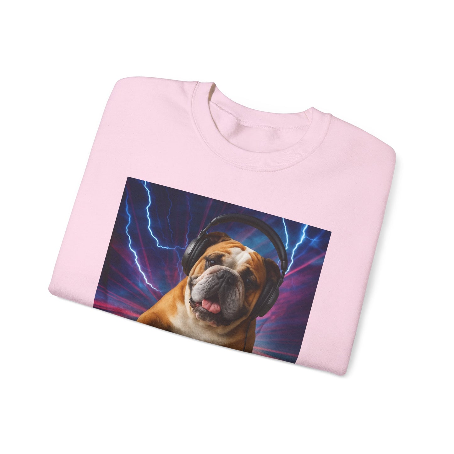 Pizza Party Bulldog Crewneck Sweatshirt - Fun & Cozy Unisex Gift - Riff Raff Wear