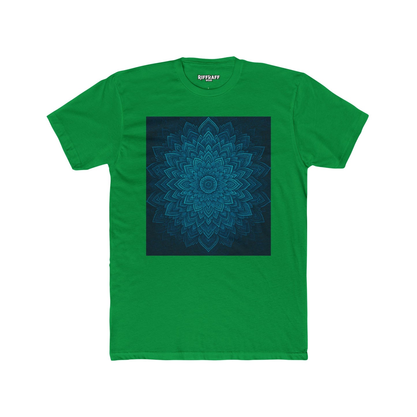 Meditative Floral Unisex Cotton Crew Tee - Relaxing Design for Mindfulness - Riff Raff Wear