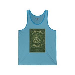 Funny Pizza Lover Unisex Jersey Tank – "In Pizza We Crust" Design - Riff Raff Wear