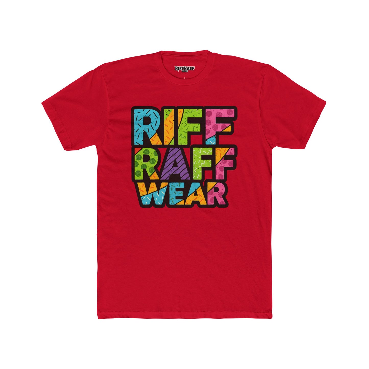 Riff Raff Wear Unisex Cotton Crew Tee - Colorful Graphic T-Shirt for Casual Style