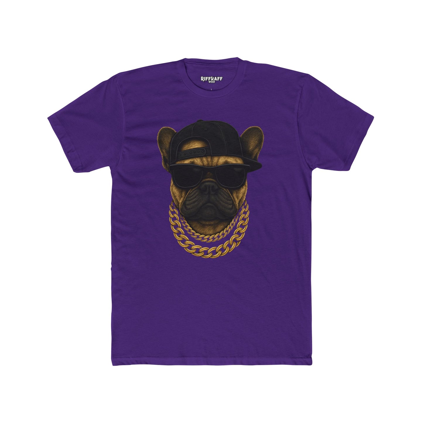 Cool Dog Crew Tee - Unisex Cotton Stylish Frenchie Design - Riff Raff Wear