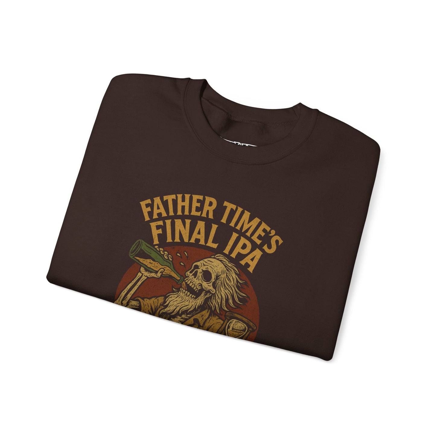 Funny Unisex Crewneck Sweatshirt - Father Time's Final IPA Design - Riff Raff Wear Underground