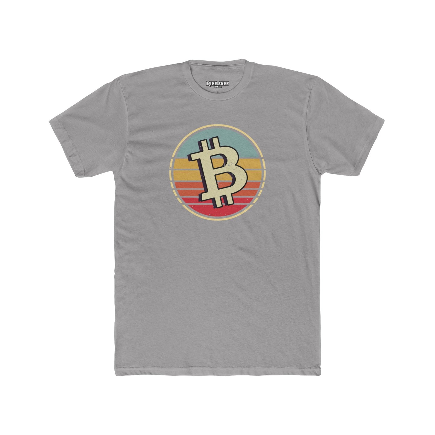 Retro Bitcoin Unisex Cotton Crew Tee - Casual Cryptocurrency Bitcoin Shirt - Riff Raff Wear