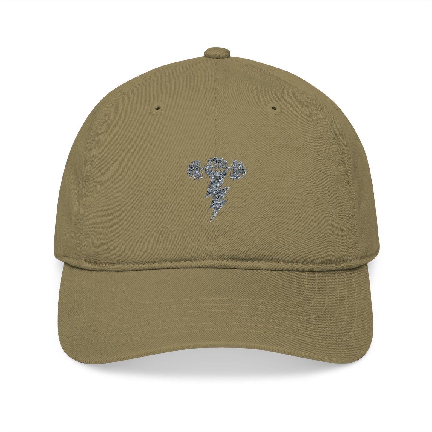 Thunderbolt Embroidered Organic Baseball Cap, Eco-Friendly Hat, Unique Riff Raff Wear