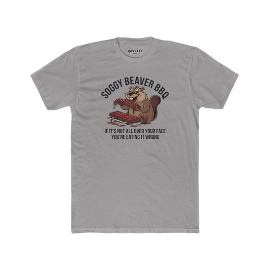 Dad Funny - Soggy Beaver - Unisex Cotton Crew Tee - Riff Raff Wear