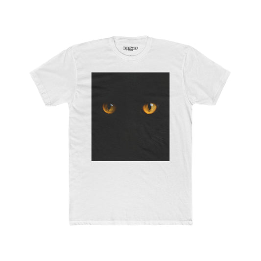 Mystical Cat Eyes Unisex Cotton Crew Tee - Perfect for Cat Lovers - Riff Raff Wear