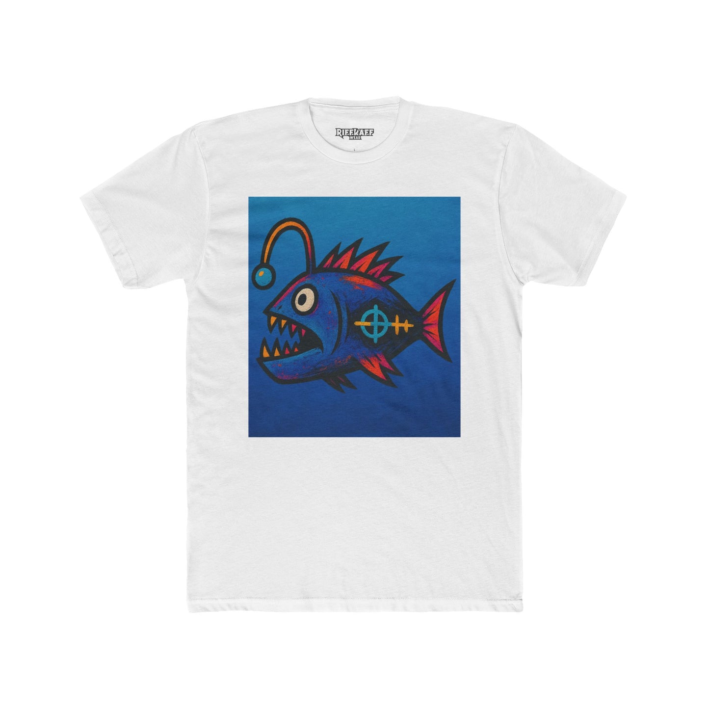 Colorful Graphic Fish Unisex Cotton Crew Tee - Fun and Quirky Art - Riff Raff Wear