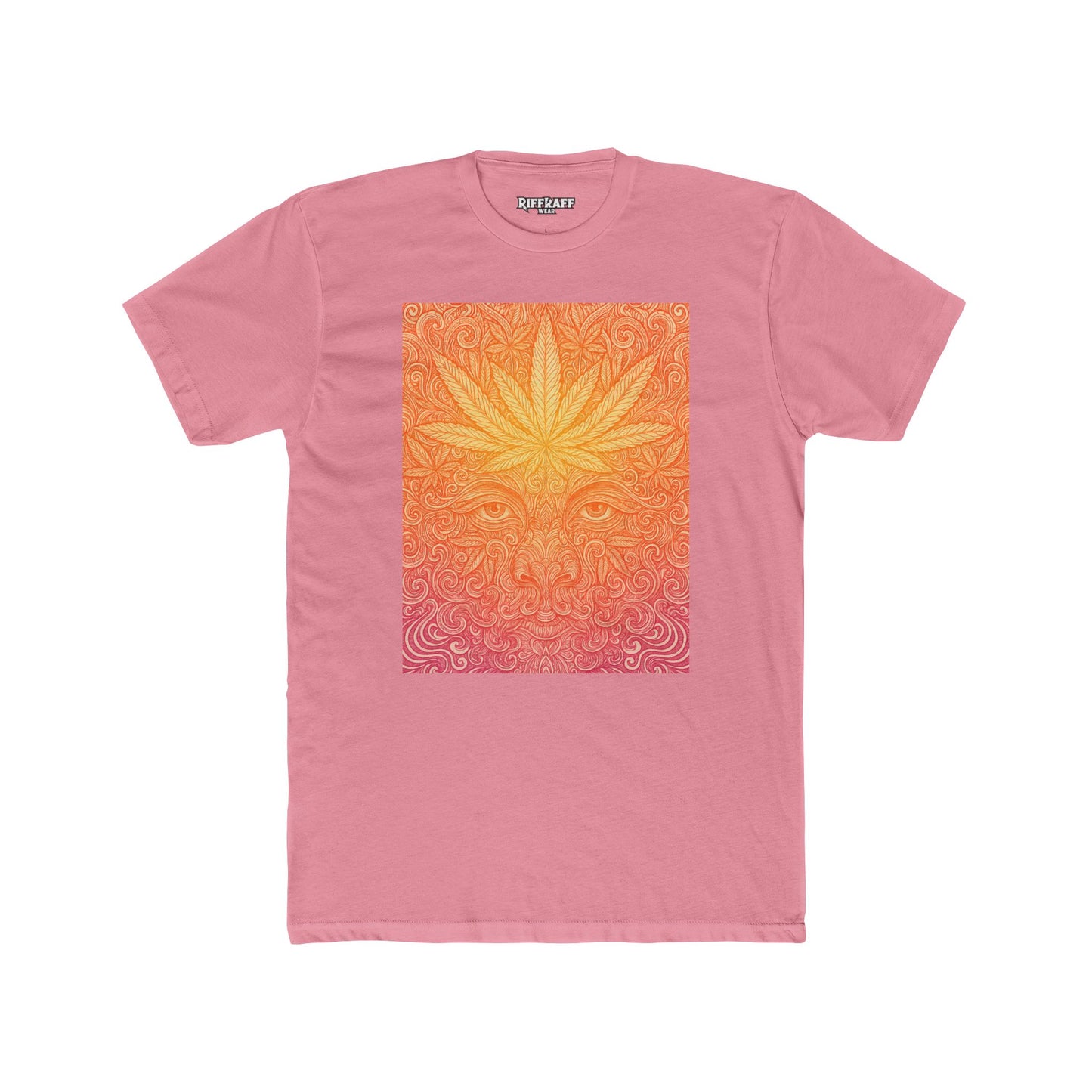 Bohemian Vibes Unisex Cotton Crew Tee - Psychedelic Sunset Design - Riff Raff Wear
