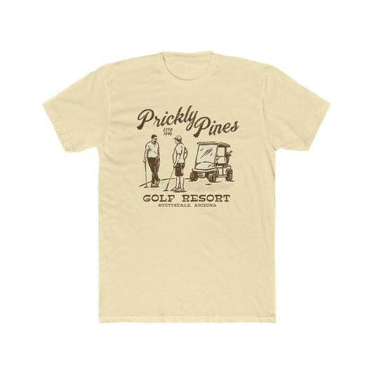 Prickly Pines Golf Resort Unisex Cotton Crew Tee - Perfect for Golf Lovers! - Riff Raff Wear Underground