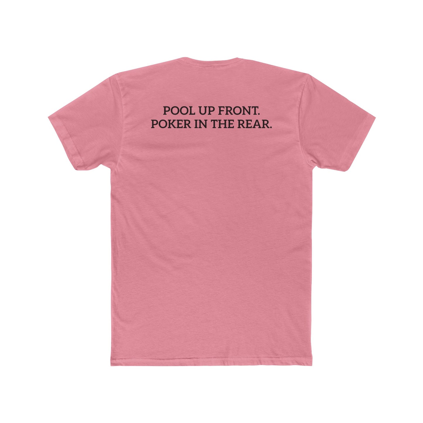 Lucky's Pool Hall Unisex Cotton Crew Tee Pool Up Front. Poker In The Rear. - Riff Raff Wear Underground