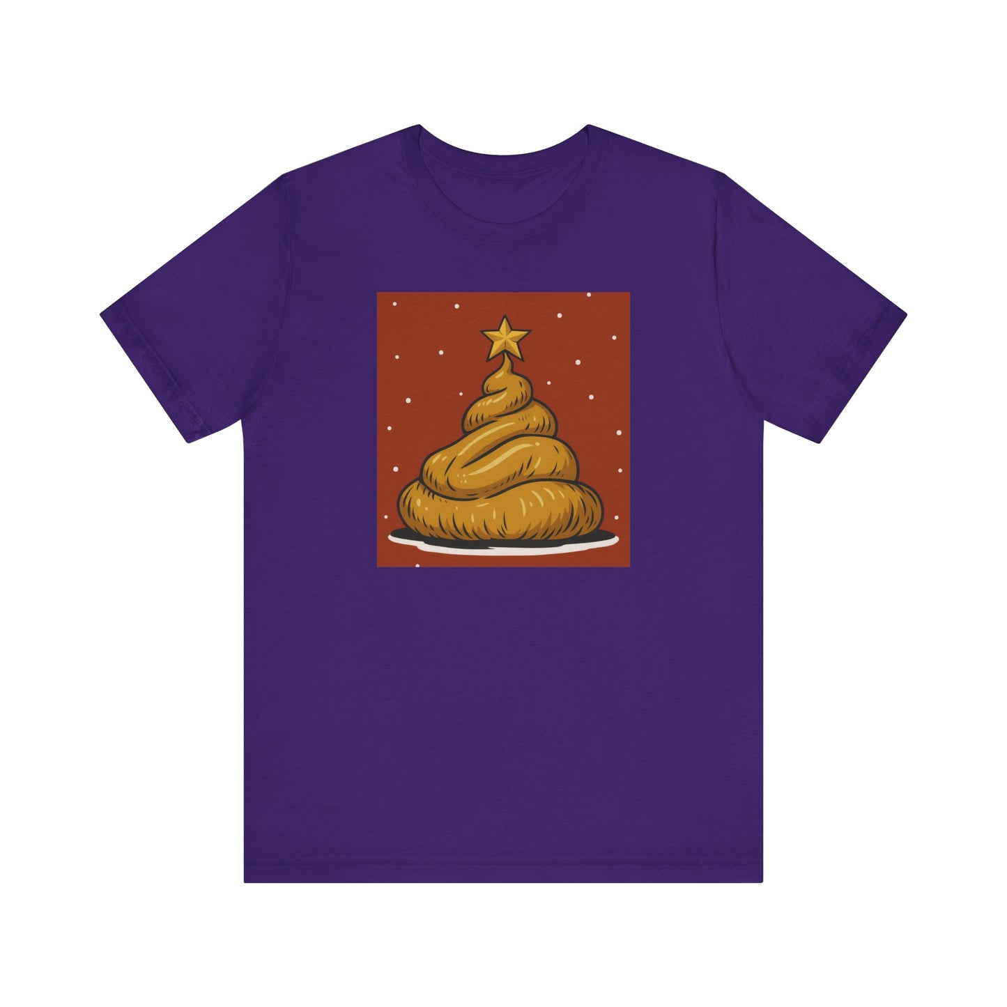 Funny Christmas Poop Tee, Unisex Short Sleeve T-Shirt, Holiday Humor Shirt, Christmas Gift, Graphic Tee, Quirky Xmas Apparel - Riff Raff Wear