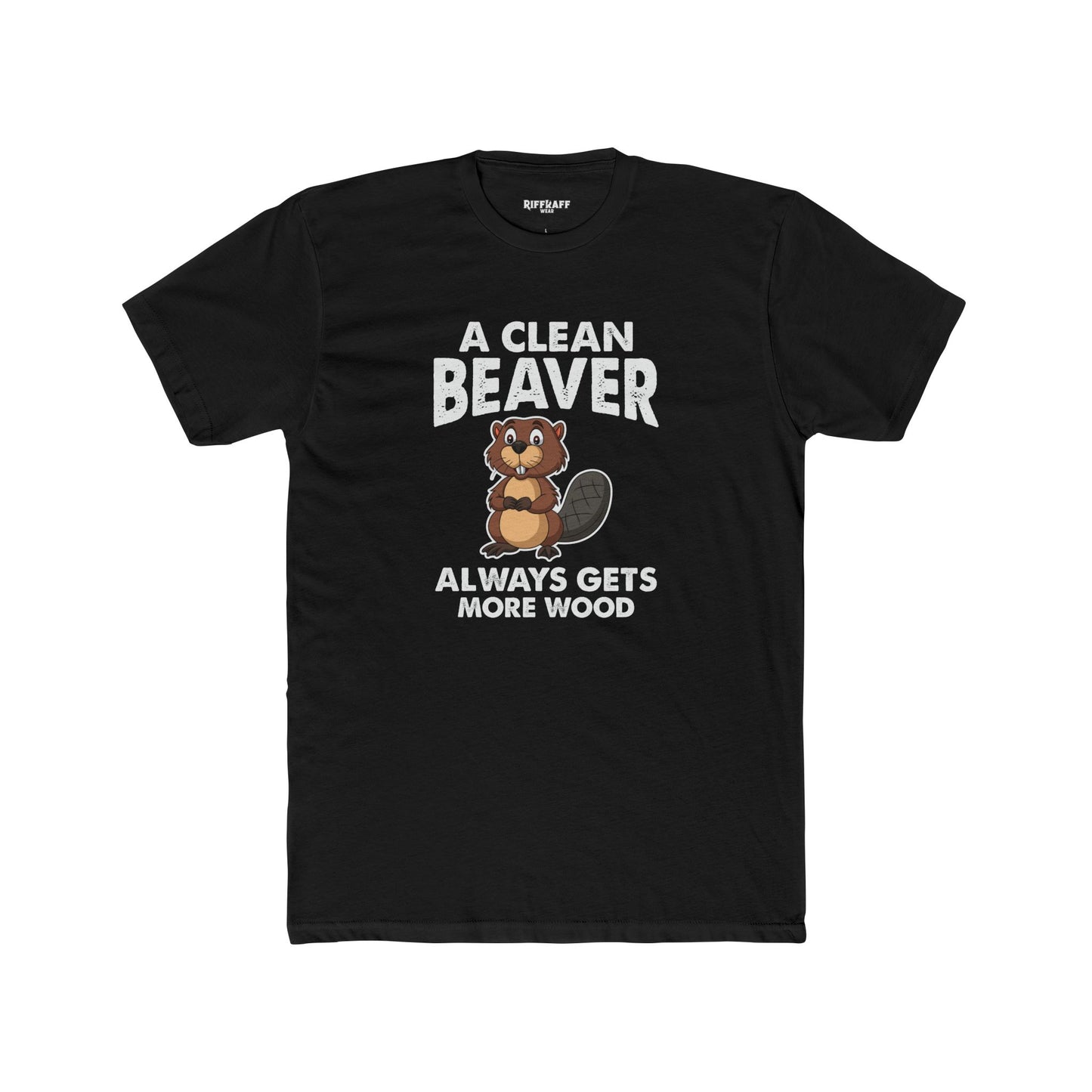 A Clean Beaver Graphic Tee - Fun and Quirky Cotton Crew for Nature Lovers - Riff Raff Wear
