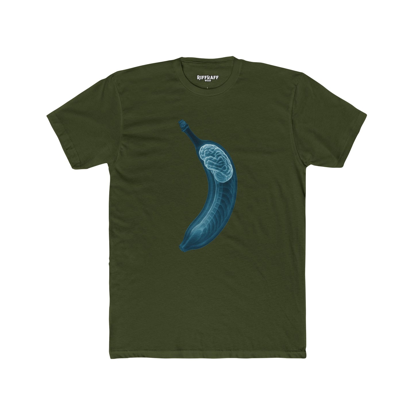 Funny Unisex Cotton Crew Tee - Brainy Banana Design - Riff Raff Wear