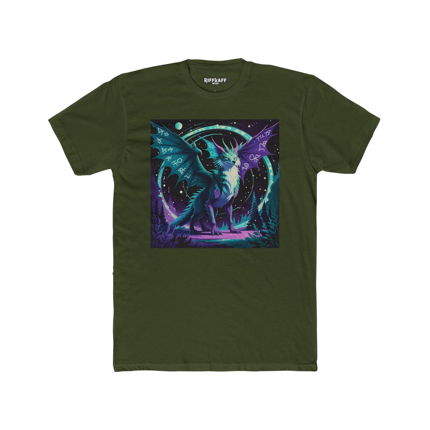 Mystical Dragon Unisex Cotton Crew Tee - Fantasy T-Shirt for Men & Women - Riff Raff Wear