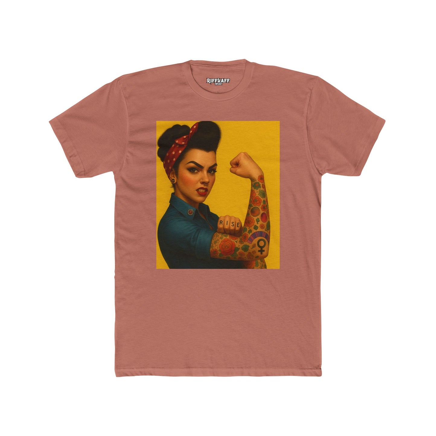 Empowered Woman Unisex Cotton Crew Tee - Vibrant Graphic Tee for Feminist Statement - Riff Raff Wear