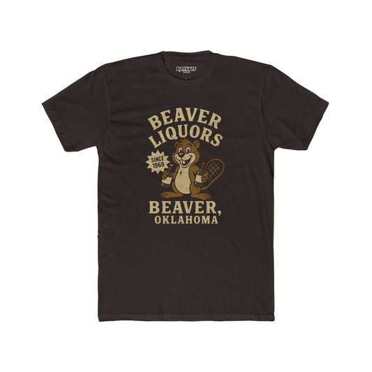 Vintage Cartoon Beaver Liquors, Unisex T-Shirt, Funny Graphic Shirt, Riff Raff Wear